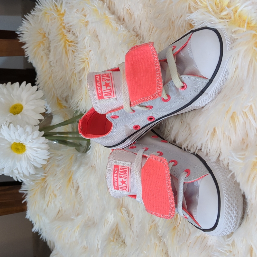 ❣️👟❣️Converse Double Tongue Chuck Taylor's Girls White Bright Crimson